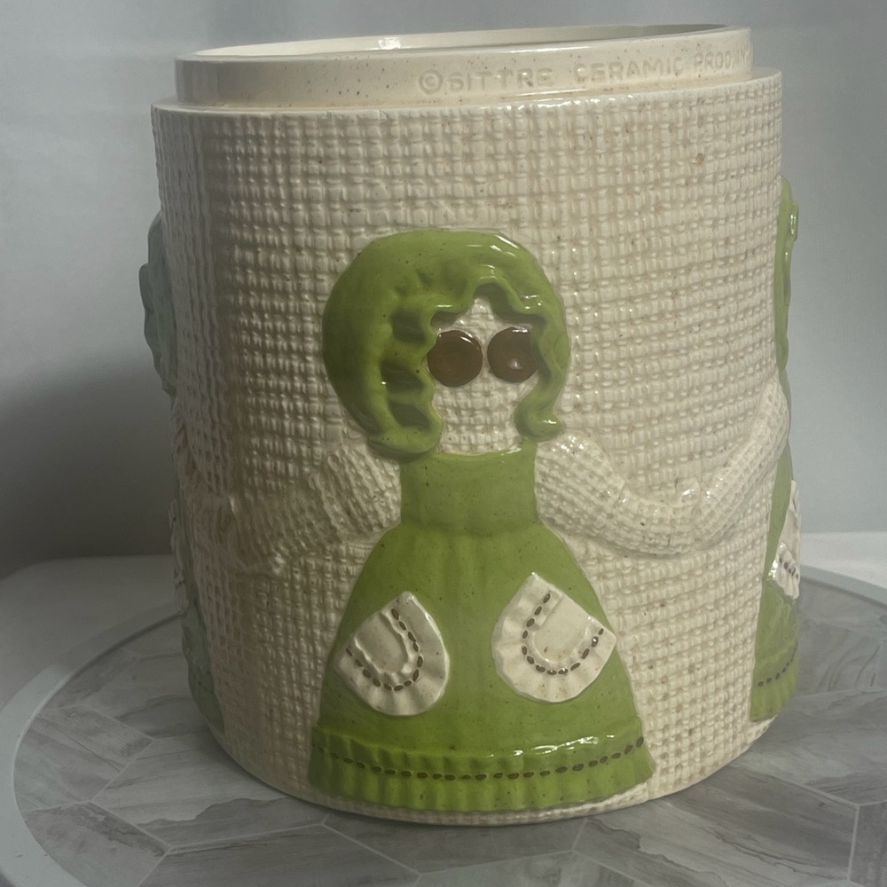 Vintage Treasure Craft Raggedy Ann Knife Holder Utensil Crock Set 1979 Kitchen - Picture 5 of 12
